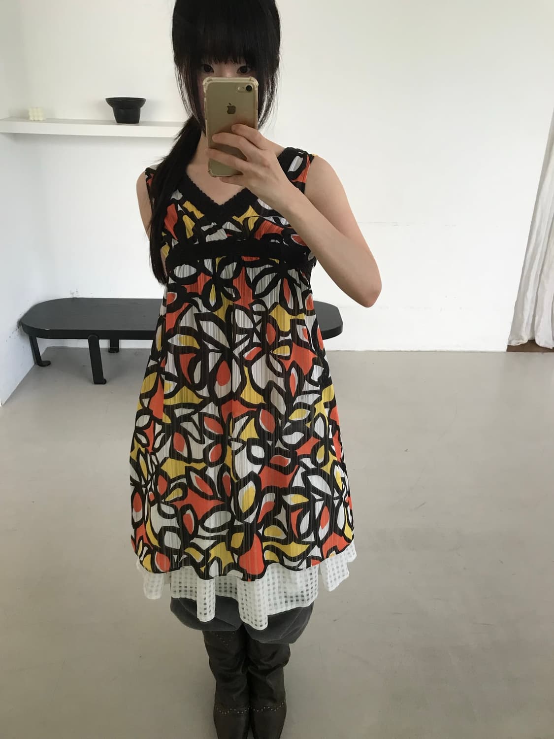 vintage pattern sleeveless 상품이미지3