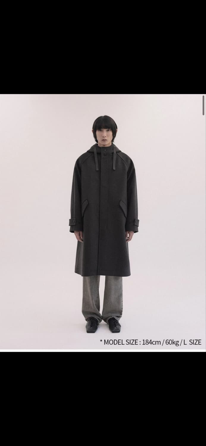 비슬로우 울 캐시미어 후드 코트 상품이미지7