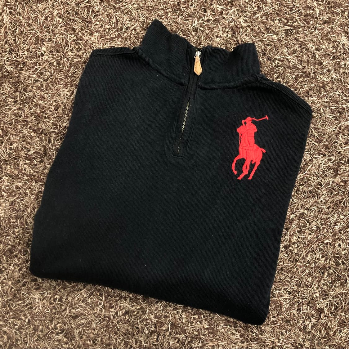 폴로 랄프로렌 걸즈 빅포니 코튼 하프집업 니트 상품이미지1