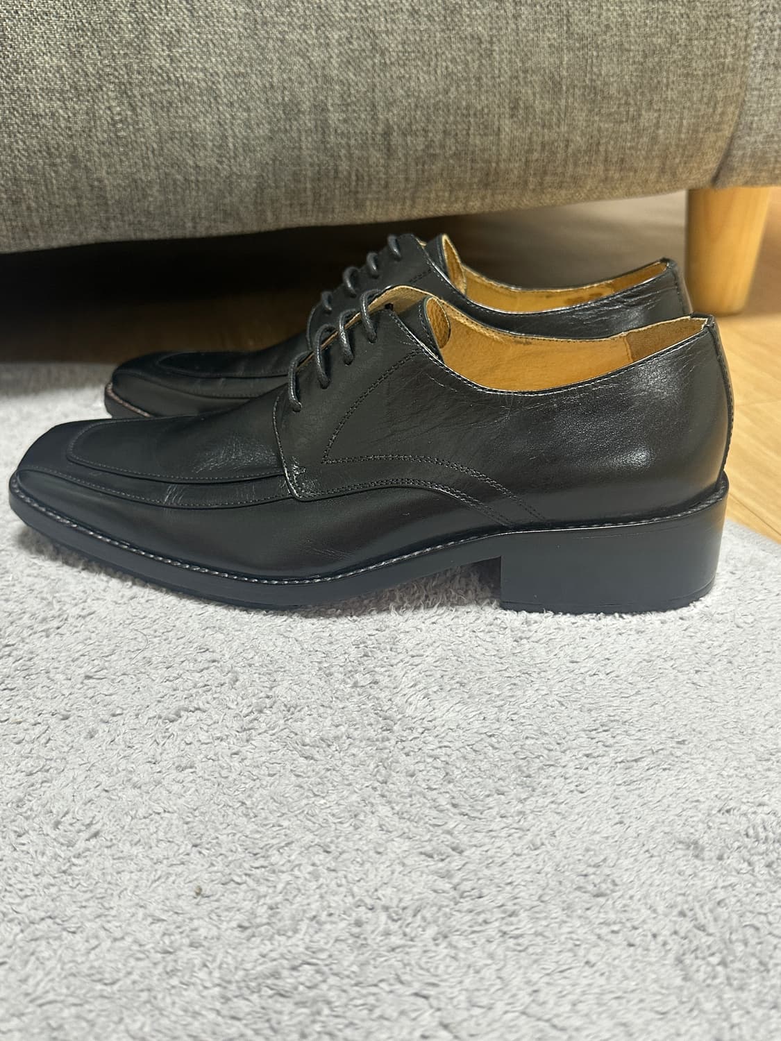 프라다 스퀘어토 레더 더비 레이스업 슈즈 구두 상품이미지7