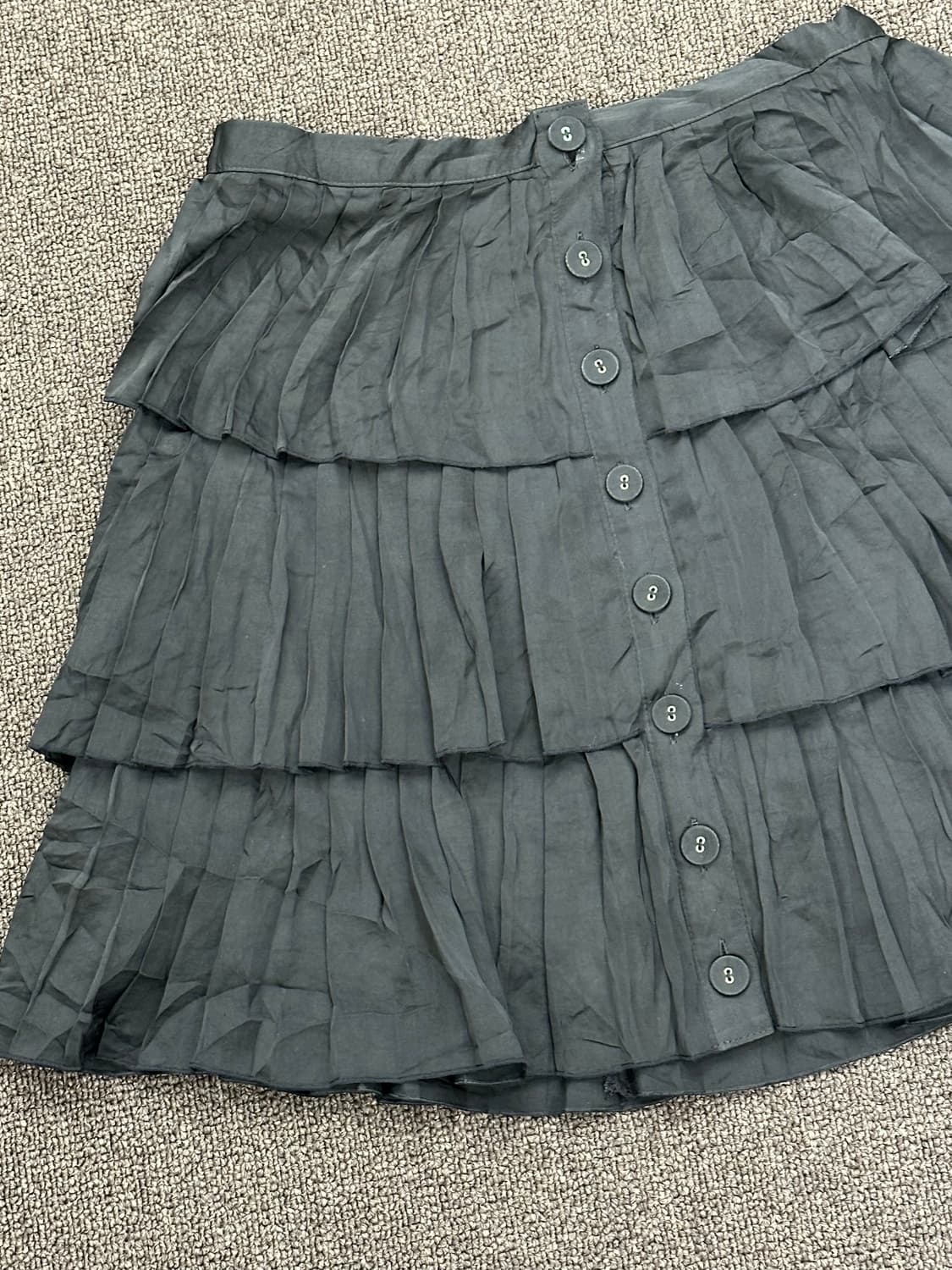 38)Japanese vintage 레이어드 캉캉 플리츠 미니 스커트 상품이미지4