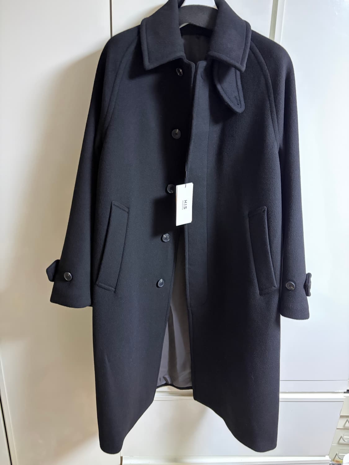 헤지스 HIS 25FW 발마칸 코트 블랙 M사이즈 새상품 상품이미지2
