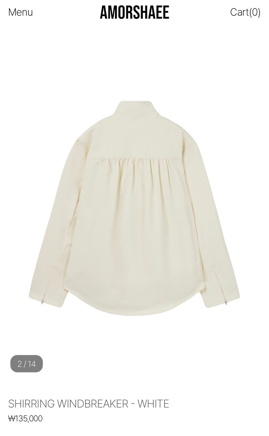 SHIRRING WINDBREAKER - WHITE 상품이미지2