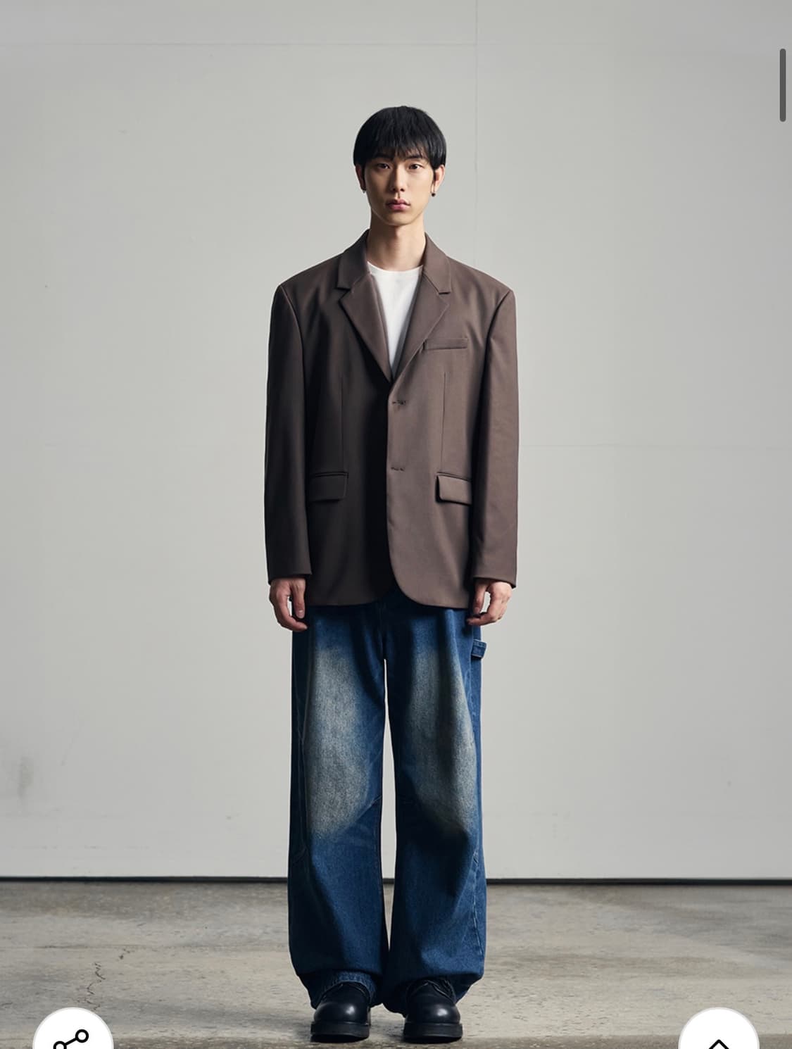 (새상품)(L)아워데이즈 어셈블 와이드 벌룬 데님 팬츠 DEEP BLUE 상품이미지3