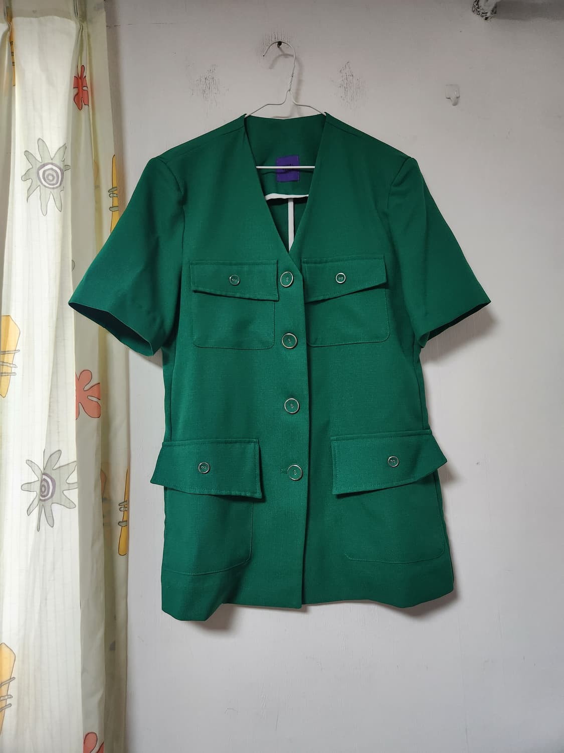 이벤트용 그린 포켓 반팔 자켓 F(~77) 상품이미지1