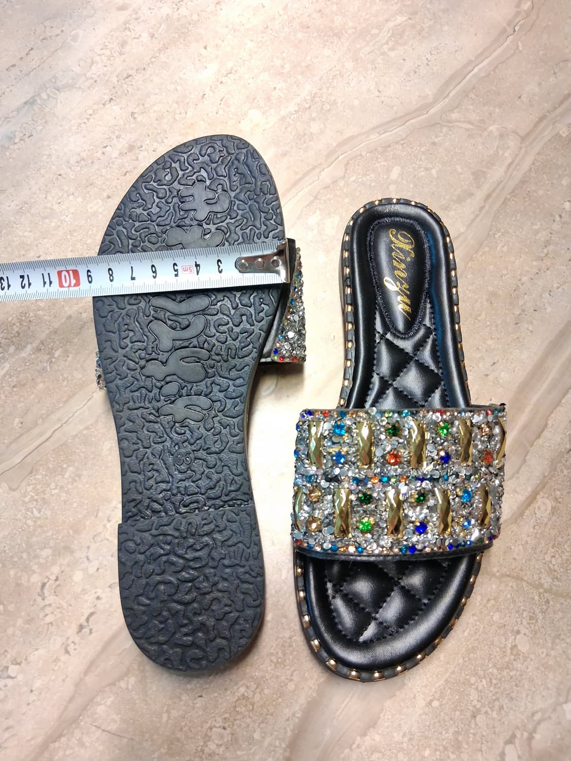 블링블링 라인스톤 장식 슬리퍼 230mm (새상품) 상품이미지9