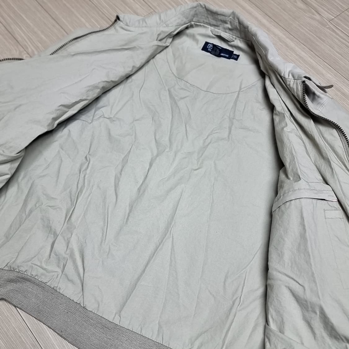 미제 usa 80s 빈티지 폴로 랄프로렌 베이지색 바람막이 점퍼 (XL) 상품이미지8