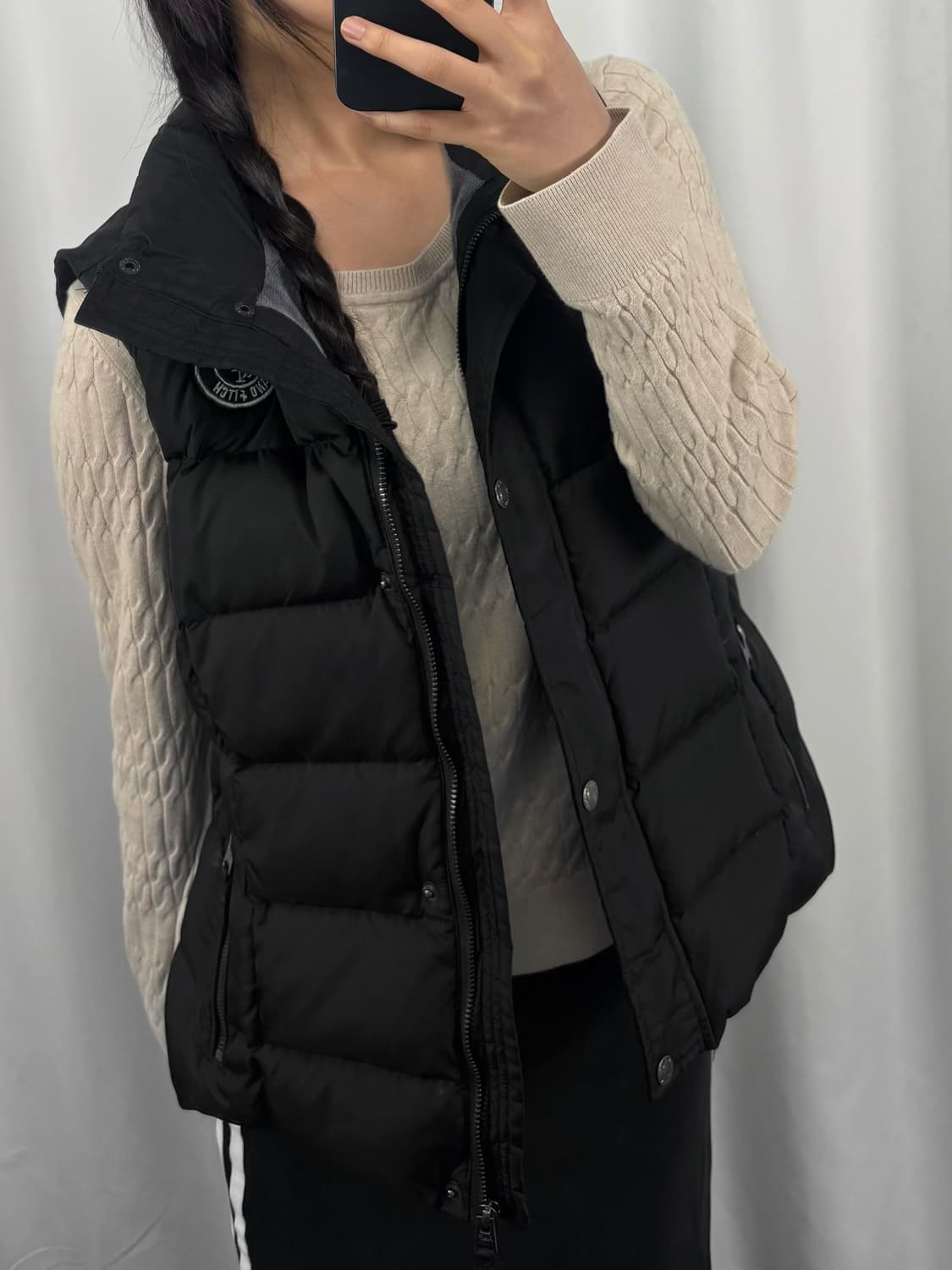 아베크롬비 블랙 패딩 베스트 상품이미지3