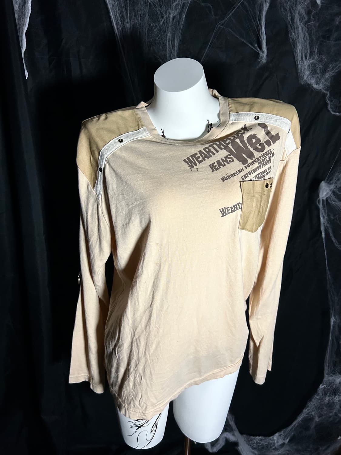 beige y2k sleeve  상품이미지1