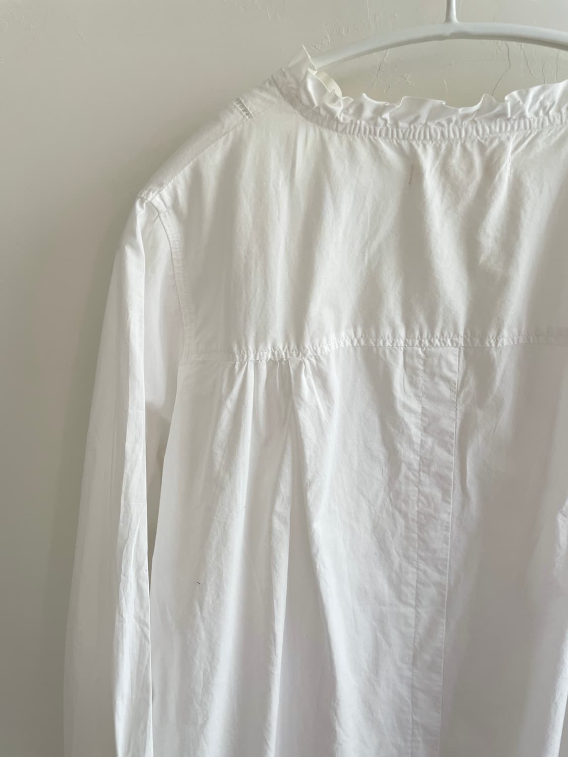 일본 빈티지 코튼 화이트 블라우스 상품이미지4