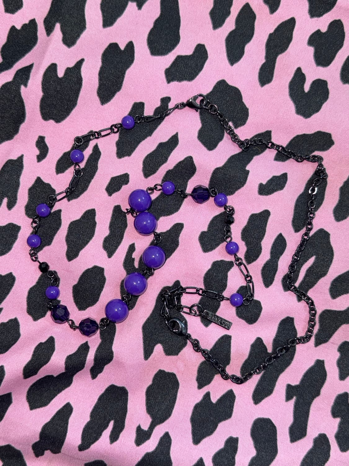 Anna Sui 안나수이 퍼플 오리엔탈 구슬 보석 목걸이 상품이미지1