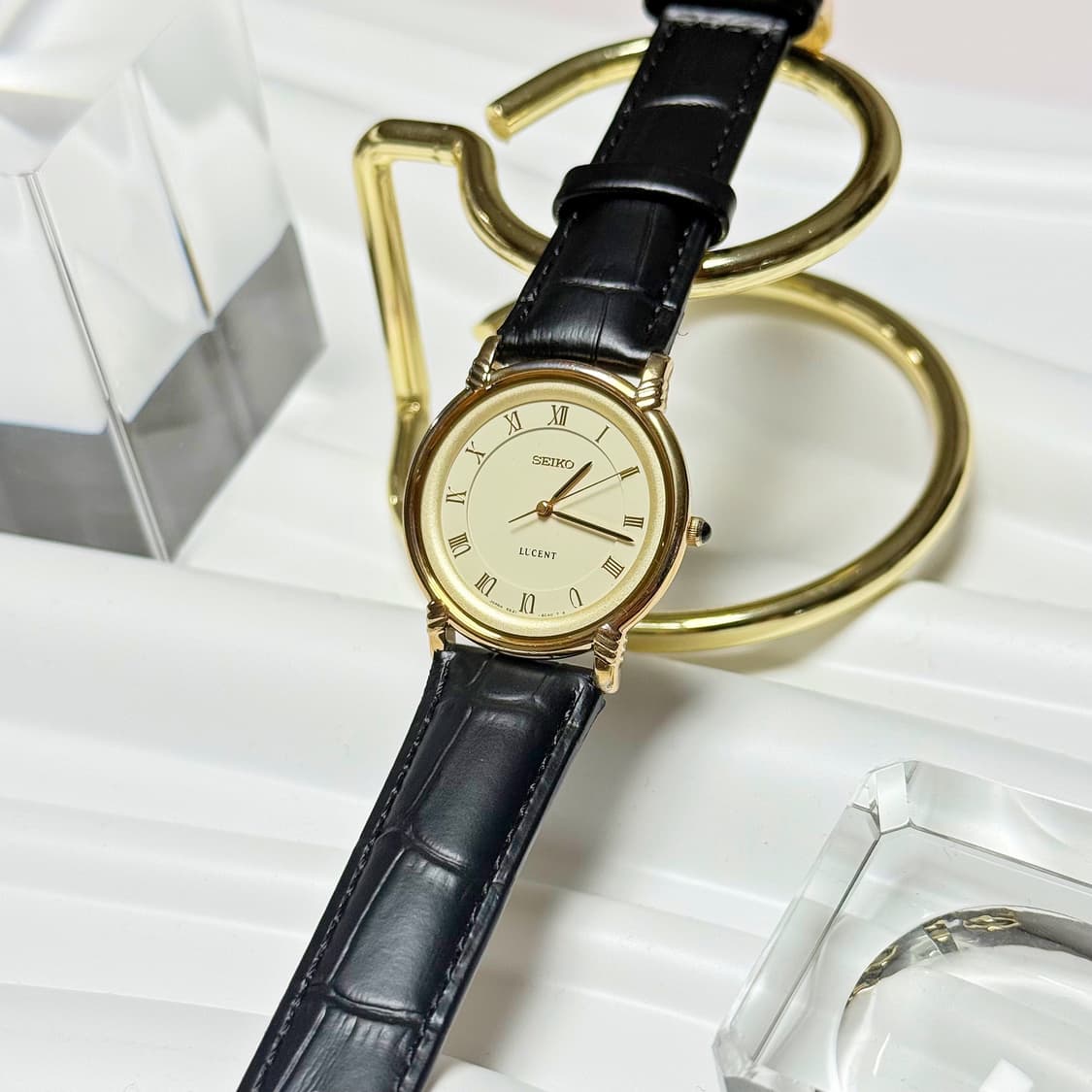 80's90's 세이코 빈티지 루센트 로마 인덱스 콤비 워치 상품이미지2