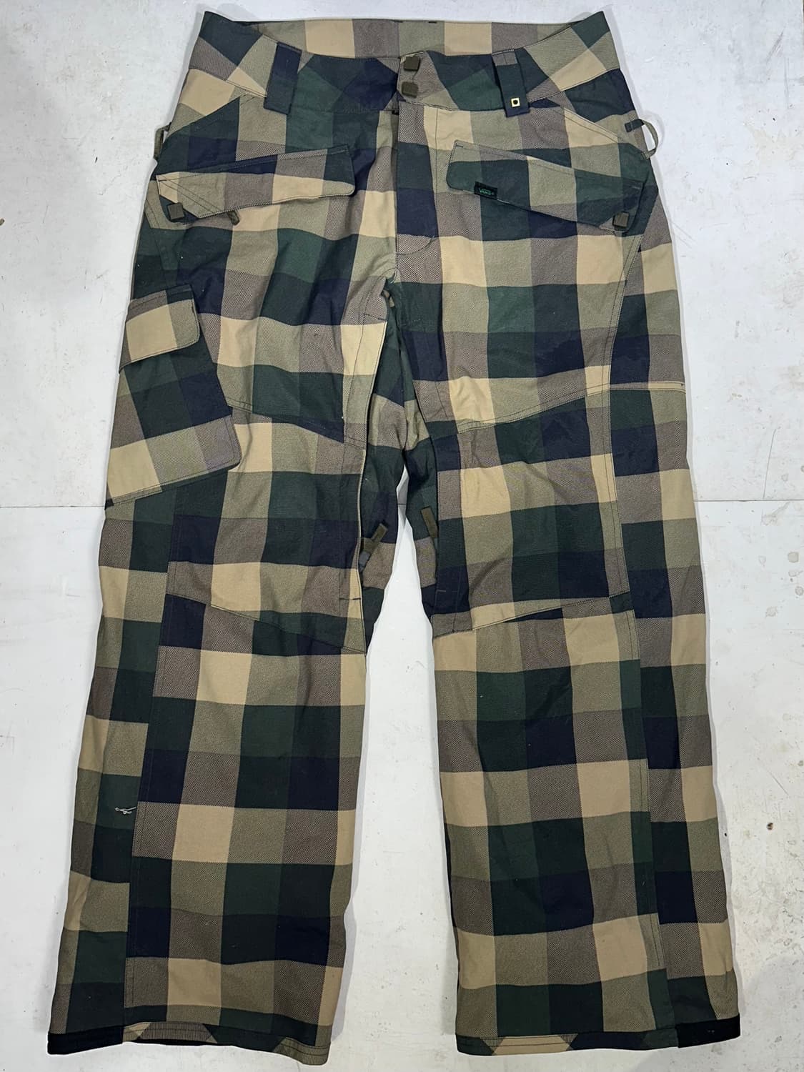 Vans 베이지 와이드 올드스쿨 체크 보드 팬츠 카고 바지 L 상품이미지4