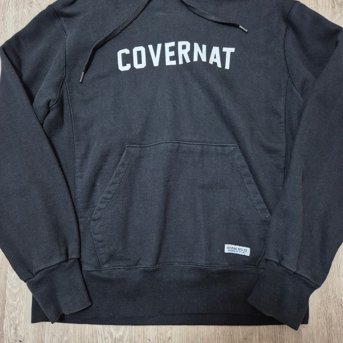 커버낫 남여공용 빅로고 와펜 후드티 상품이미지3