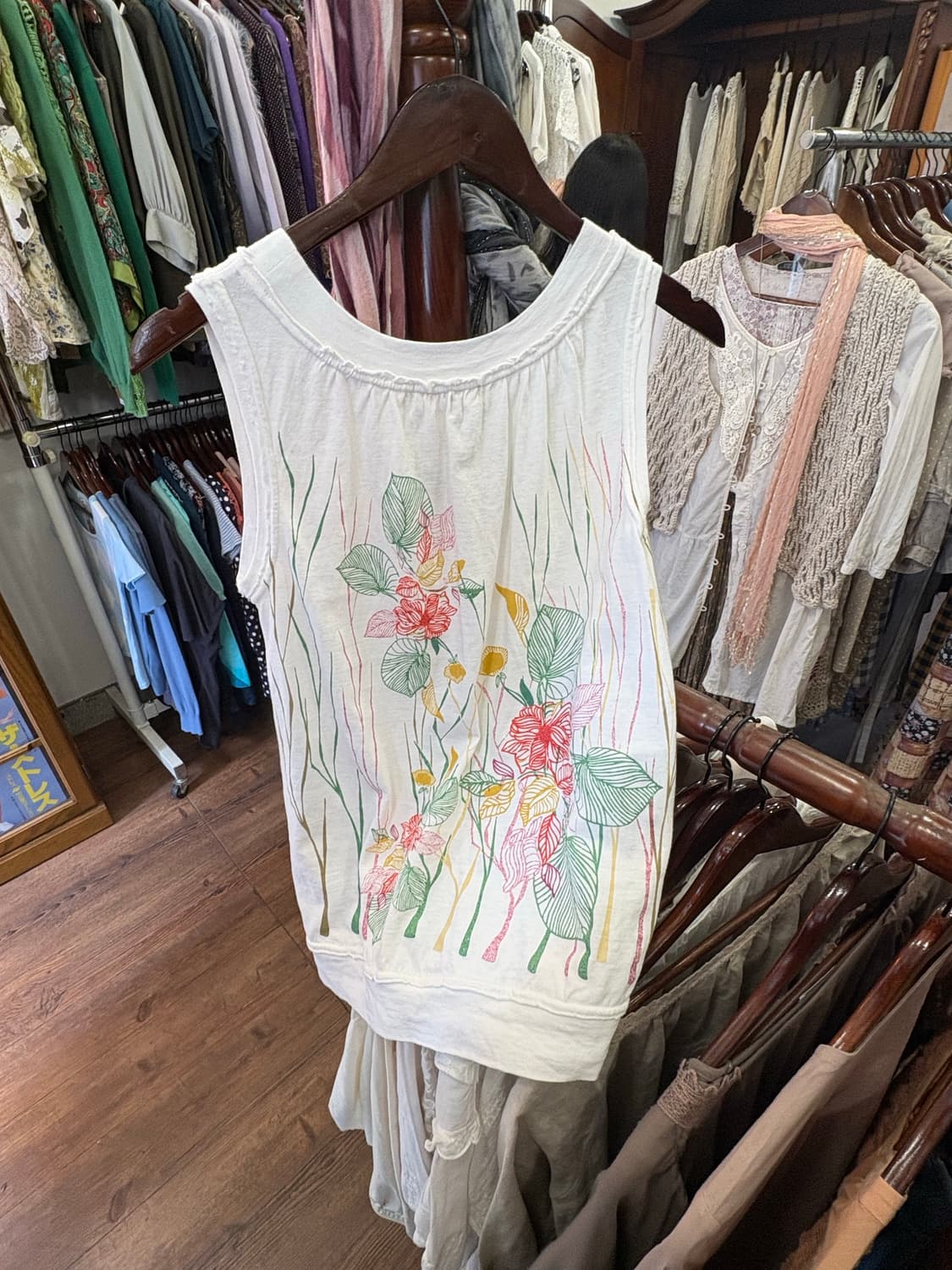 jpn vintage floral grapic sleeveless 상품이미지1