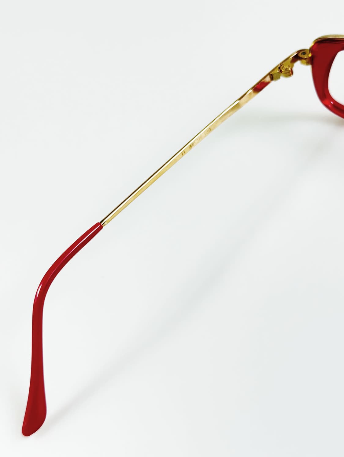 90s 유럽제 레드 골드 스퀘어 프레임 빈티지 안경 상품이미지7