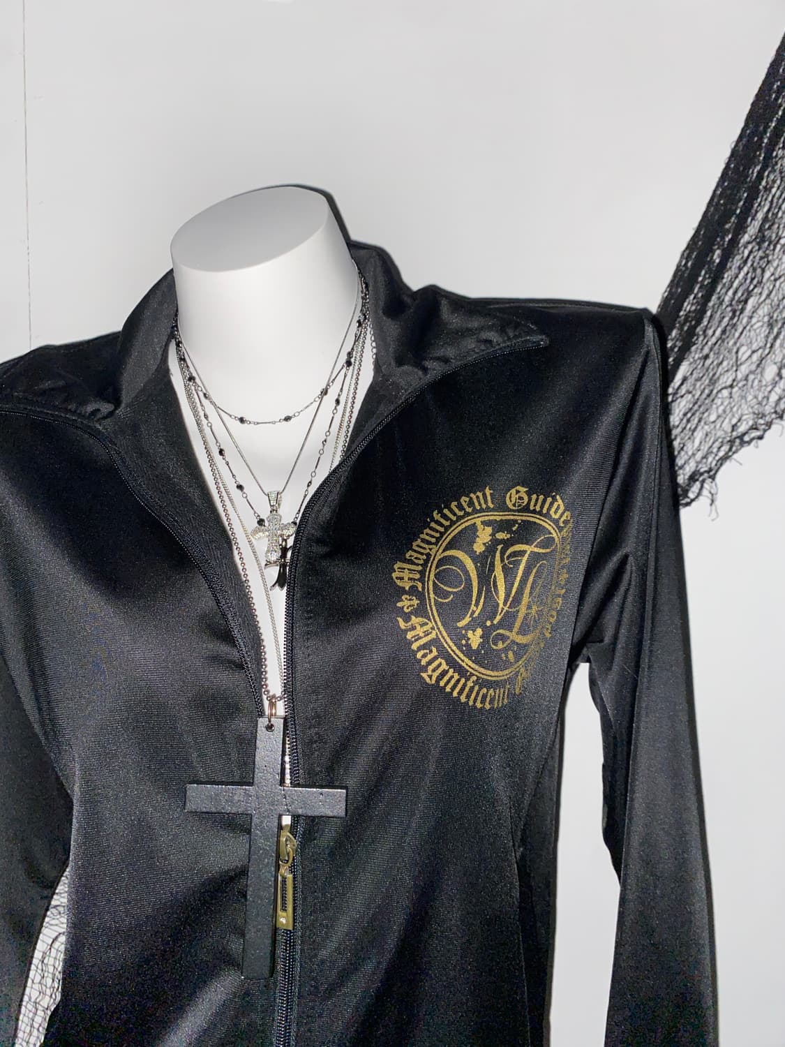 ꒰ঌ 펑투케 골드 레터링 져지 집업 ໒꒱ 상품이미지5