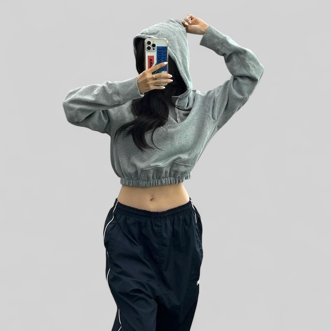 (WOMEN L)나이키 크롭 후드-Y285 상품이미지1