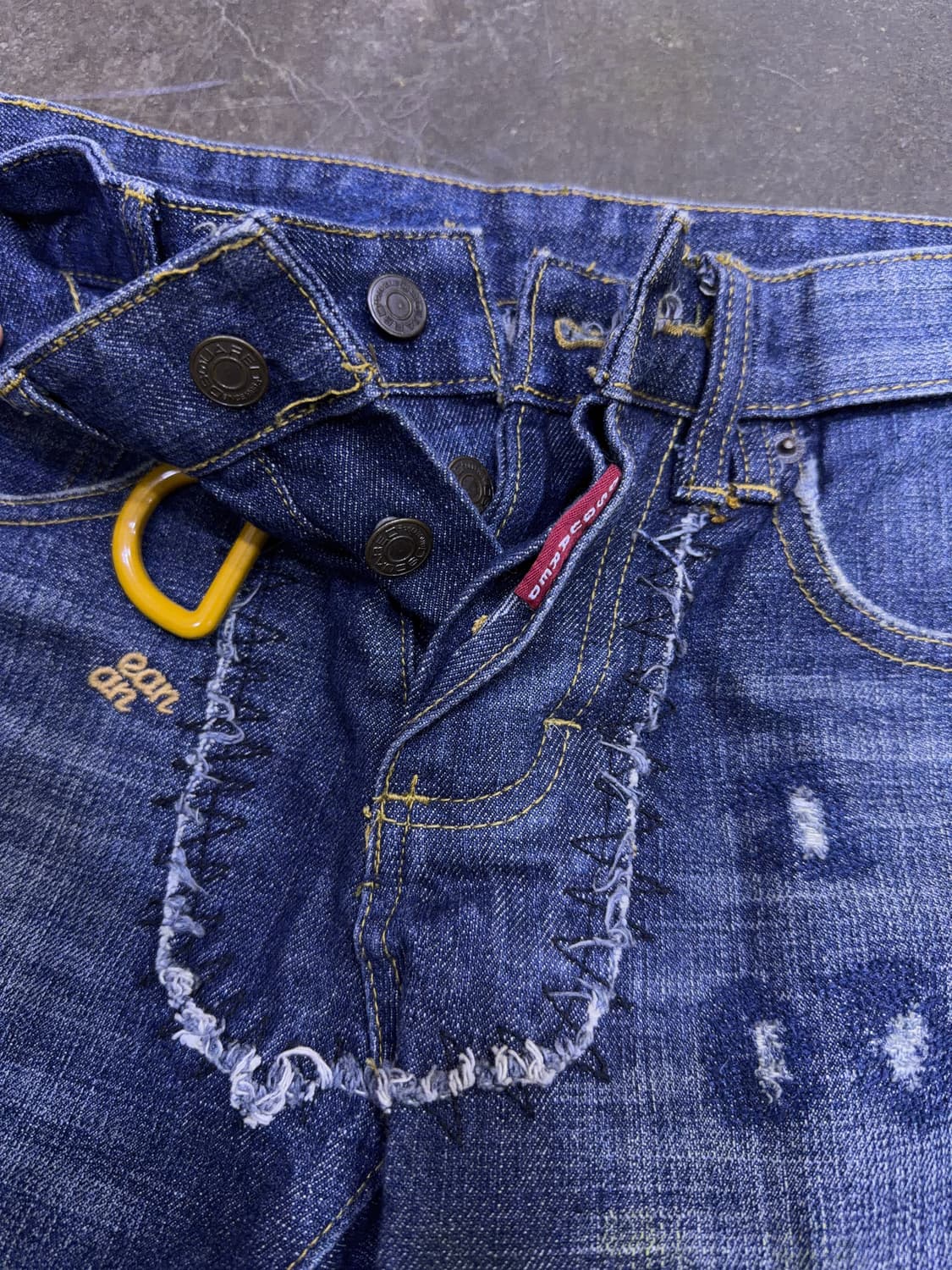 디스퀘어드2 D링 슬림 스트레이트핏 빈티지 워싱 커스텀 46 상품이미지5