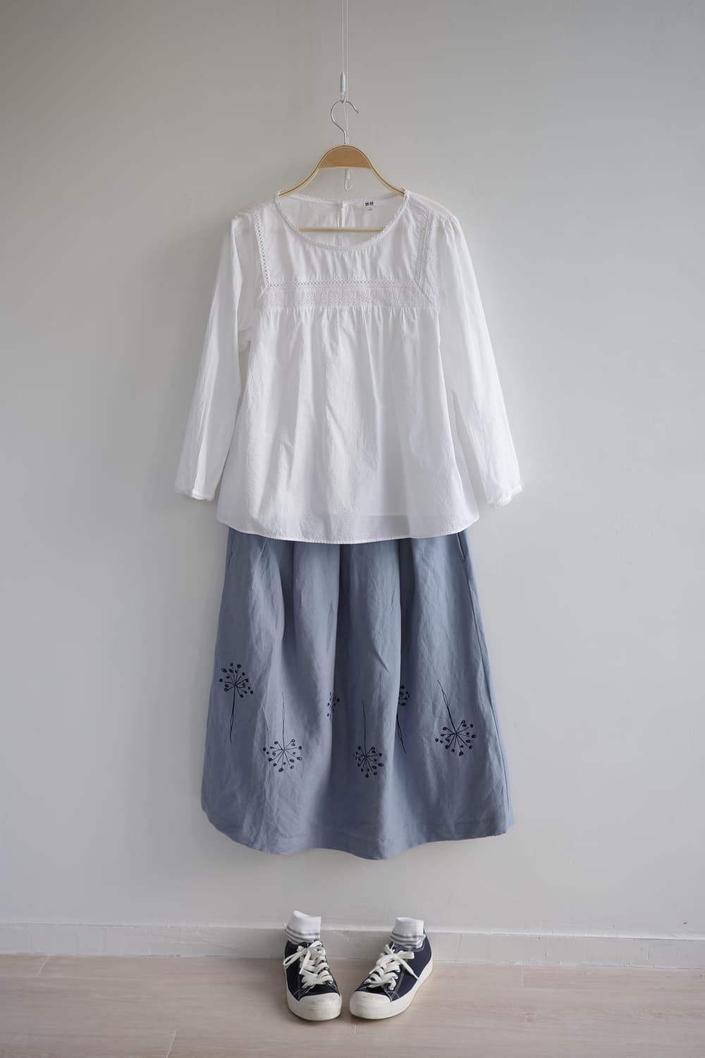 POU DOU DOU • 린넨 맞주름 스커트 상품이미지2