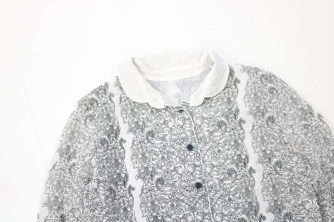 세시오셀라 빈티지 에스닉 페이즐리 쉬폰 블라우스 (M) 상품이미지3