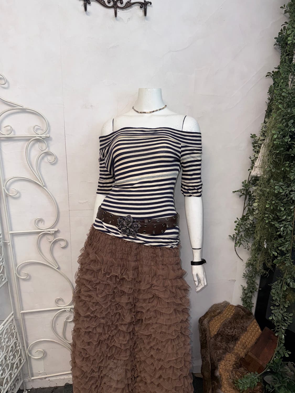 Vivienne Westwood stripe cowl 오프숄더 t 상품이미지8
