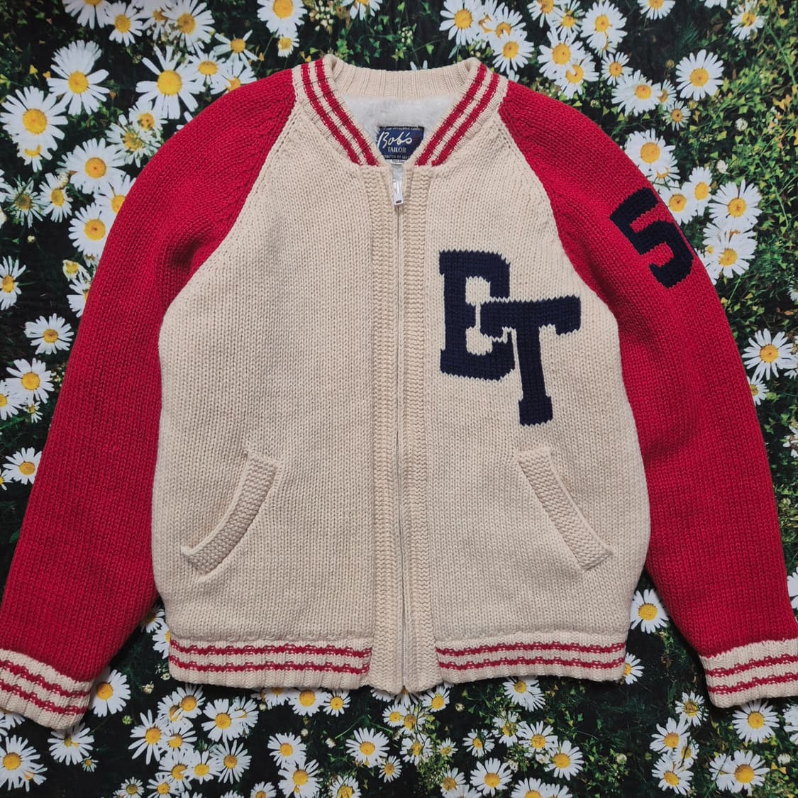 Eastboy Bob's TAILOR 미식축구 코위찬 니트자켓 M 상품이미지3