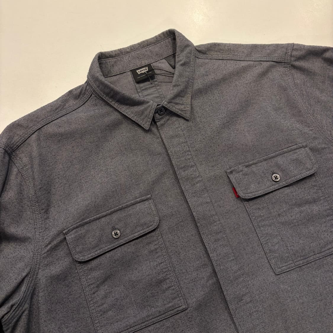 [L] 리바이스 그레이 투포켓 셔츠 남방 D343 상품이미지3
