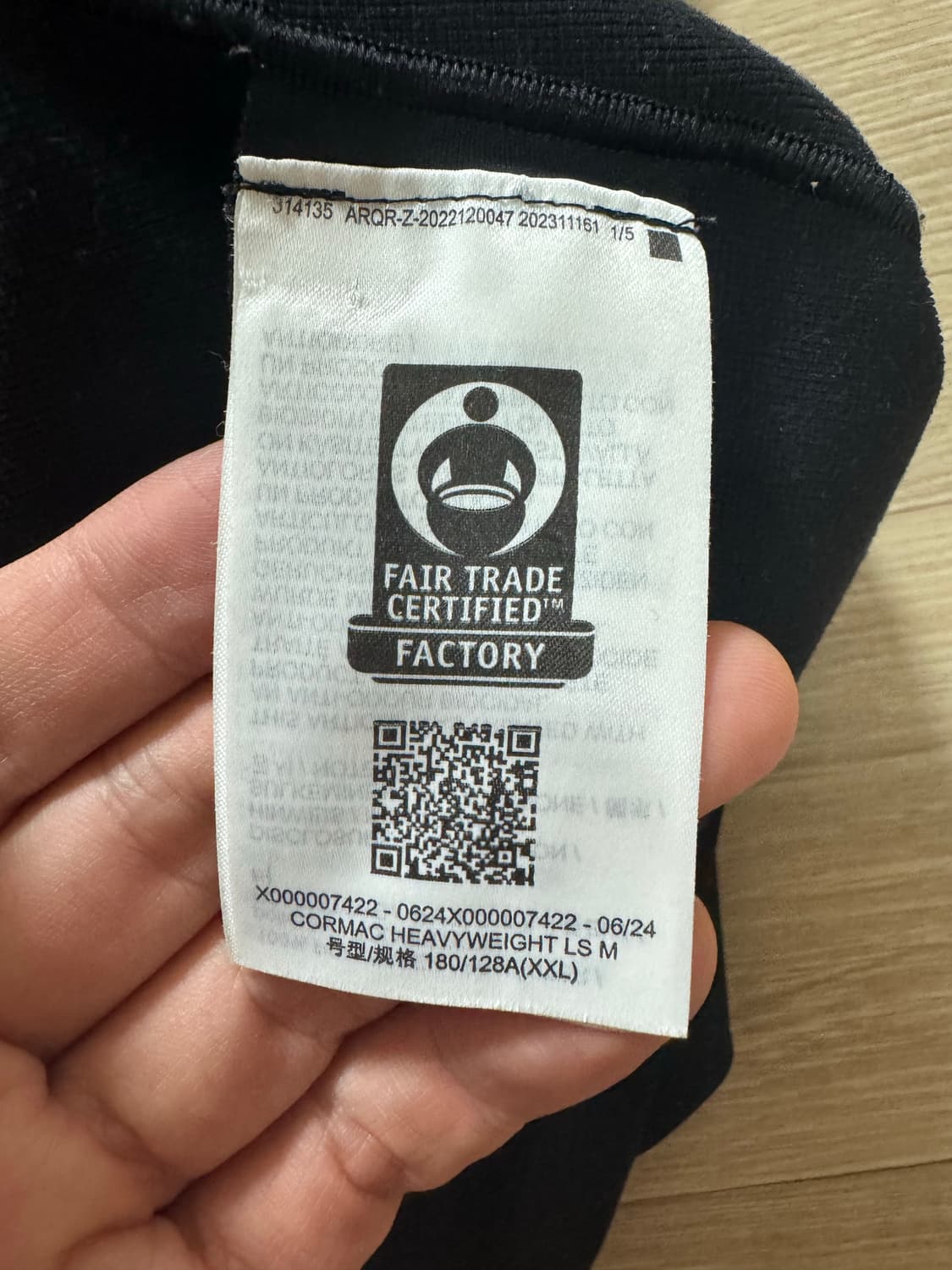 2XL 아크테릭스 코막 헤비웨이트 남성 긴팔 블랙 상품이미지5