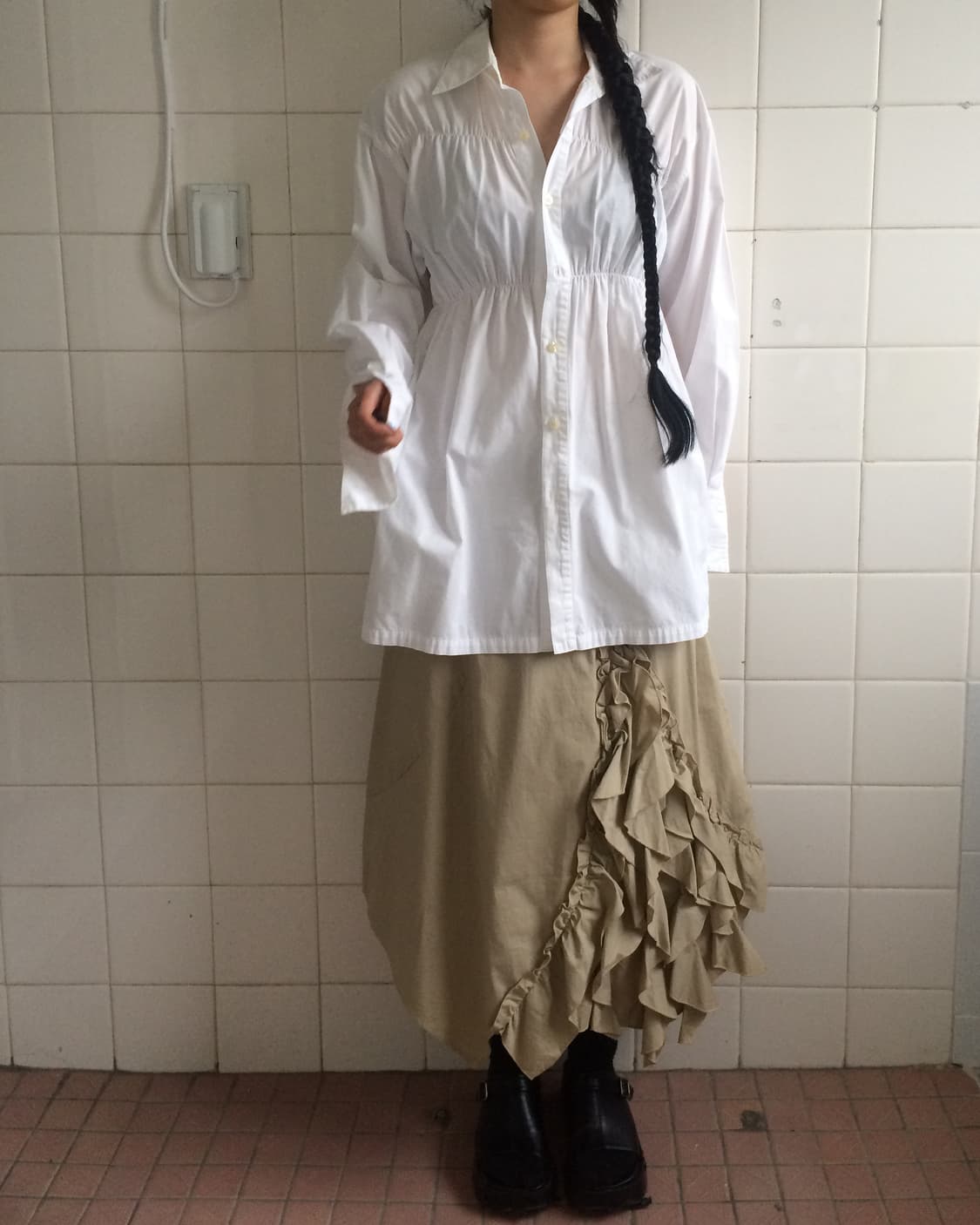 Shirring point long shirt 상품이미지4
