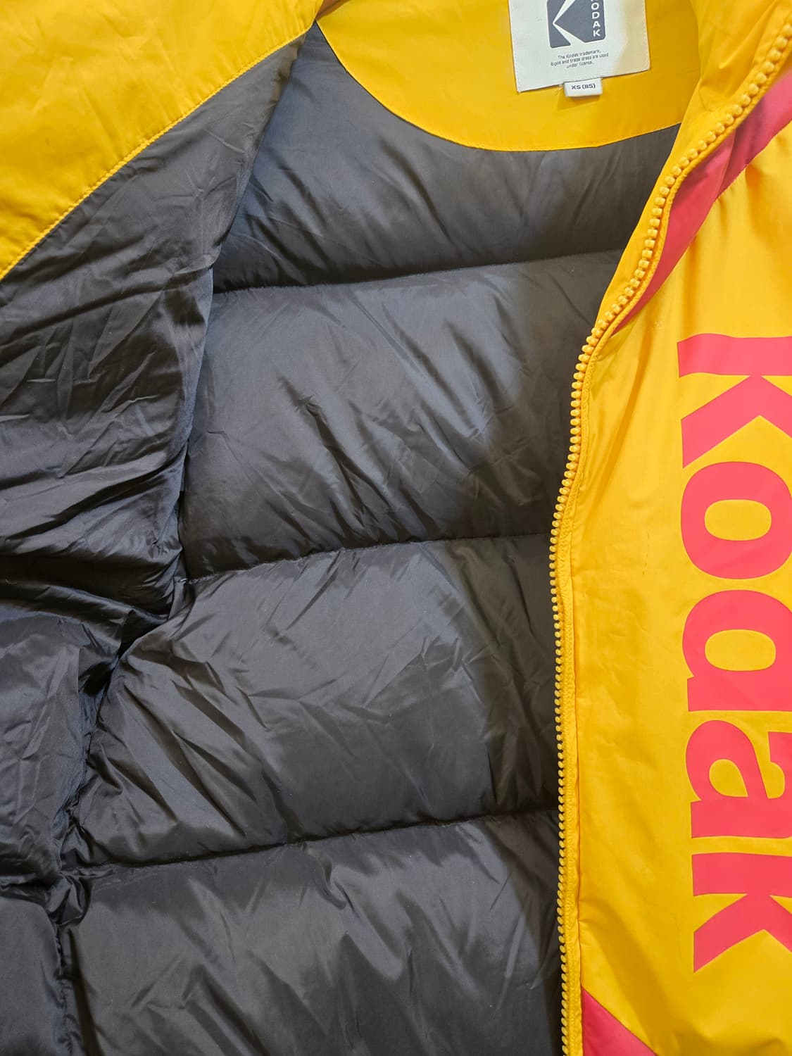 코닥 빠니보틀  옐로우 패딩 점퍼 상품이미지3
