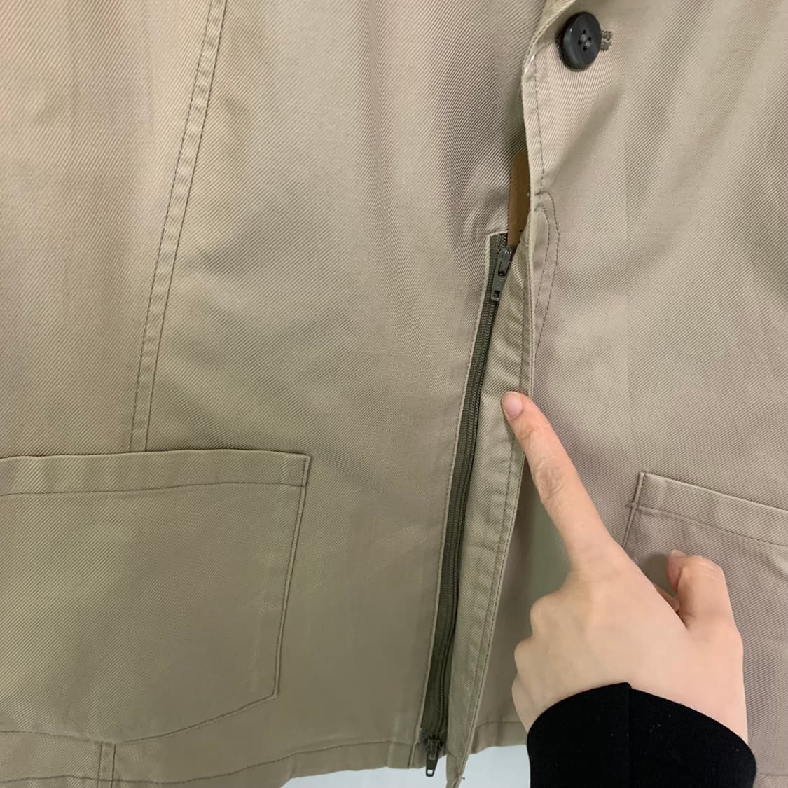 이세이미야케 플랜테이션 여성 7부 소매 트렌치 자켓 M 상품이미지4