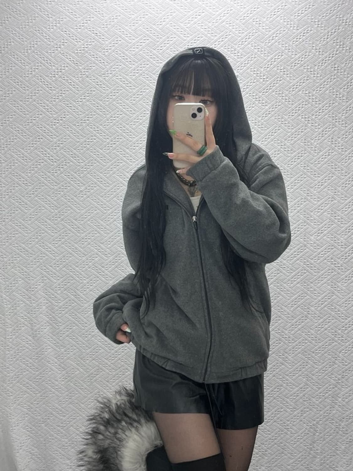 퓨마 캐주얼 빈티지 오버핏 후리스 후드집업 M C09144 상품이미지2