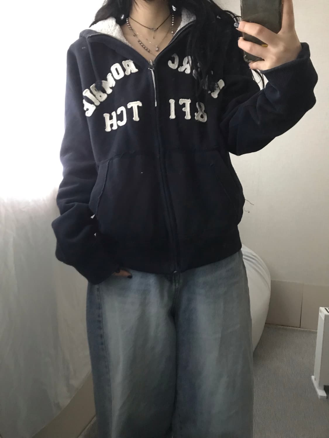 아베크롬비 네이비 퍼후드집업 상품이미지2