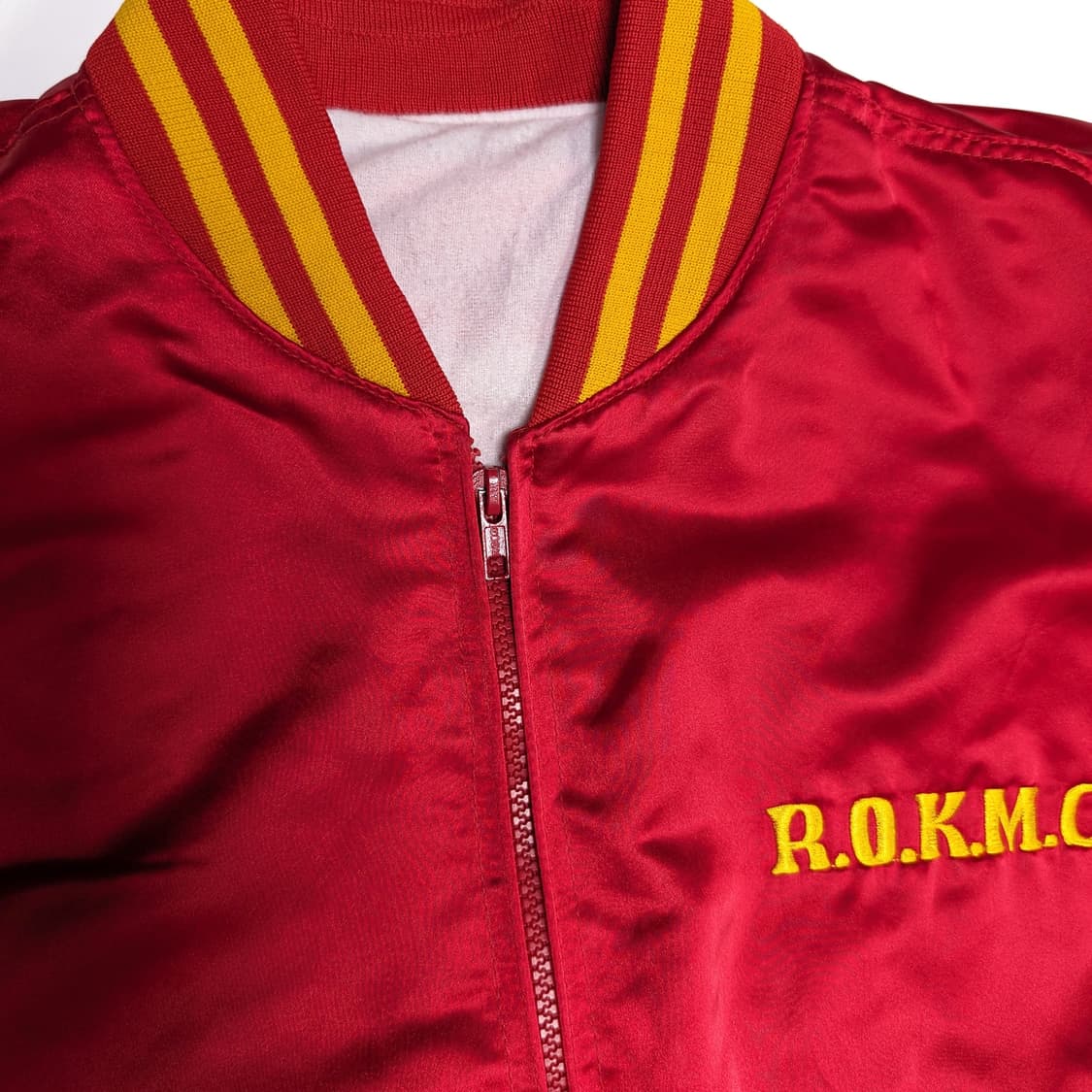 ROKMC 해병대 새틴 봄버 자켓 상품이미지4