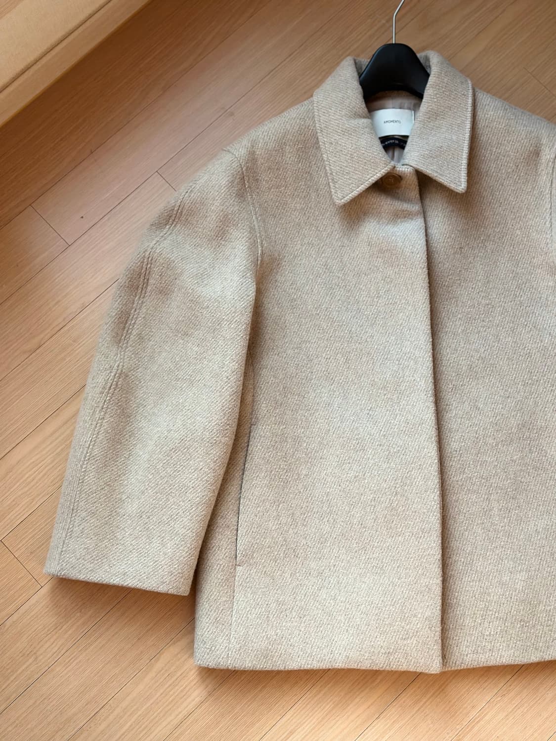 아모멘토 Amomento 아워글래스 하프코트 베이지 상품이미지7