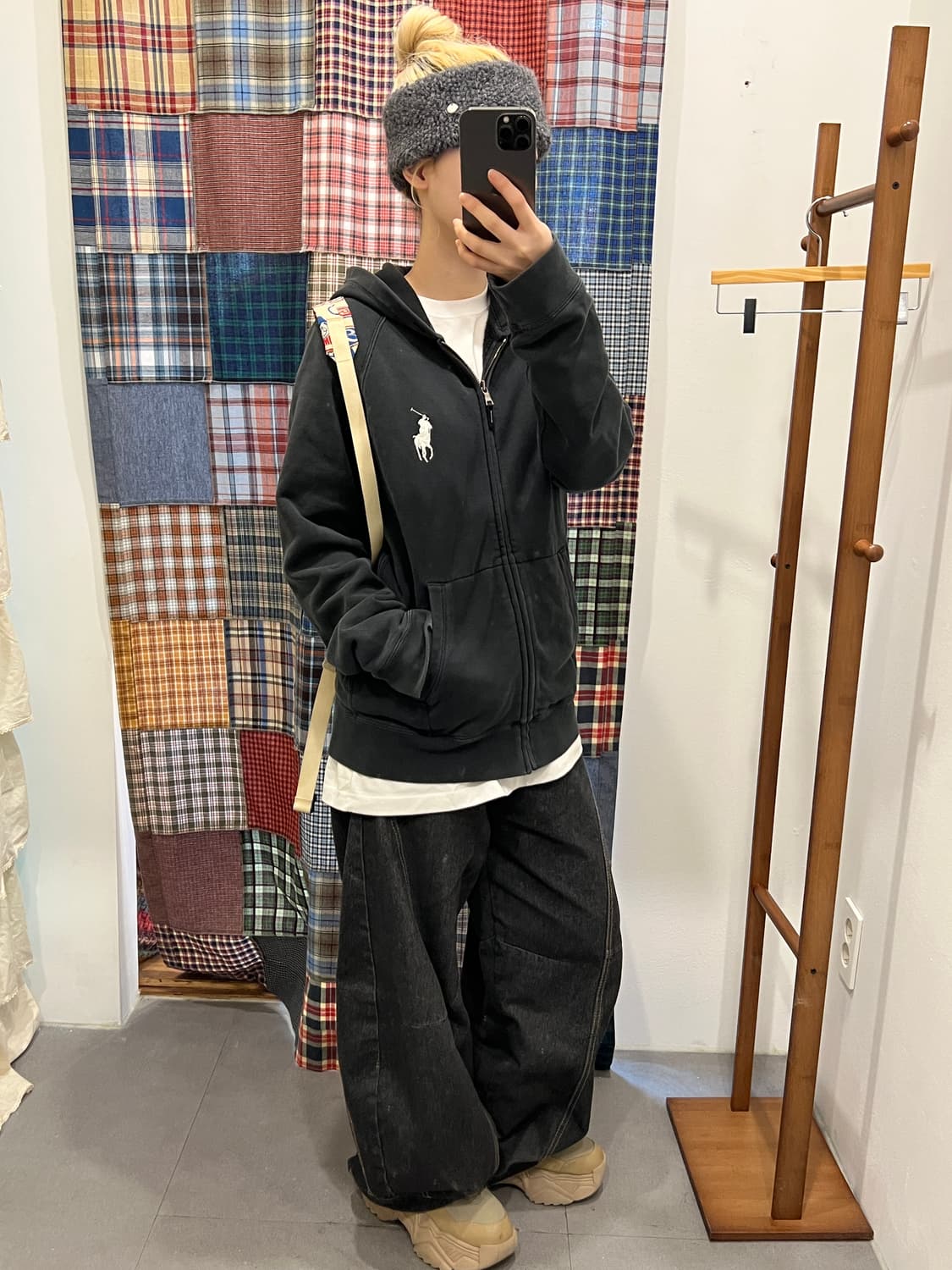 폴로 빅포니 블랙 후드집업 상품이미지6