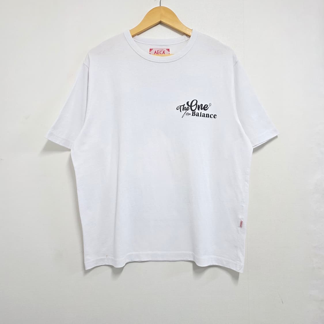 L 에이카화이트 백프린팅 반팔티셔츠 화이트 상품이미지2