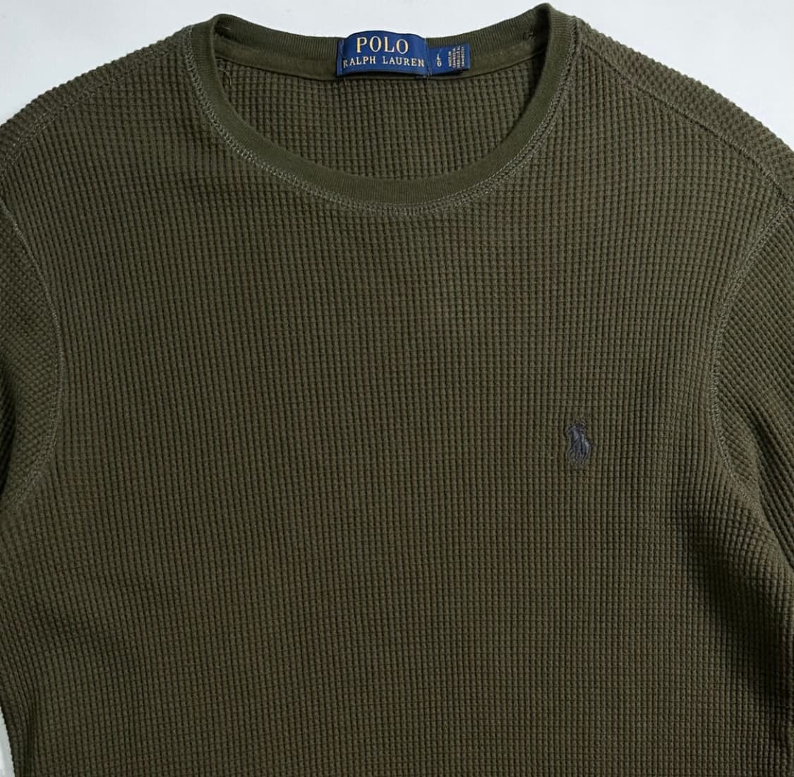 폴로 카키 와플티 상품이미지2