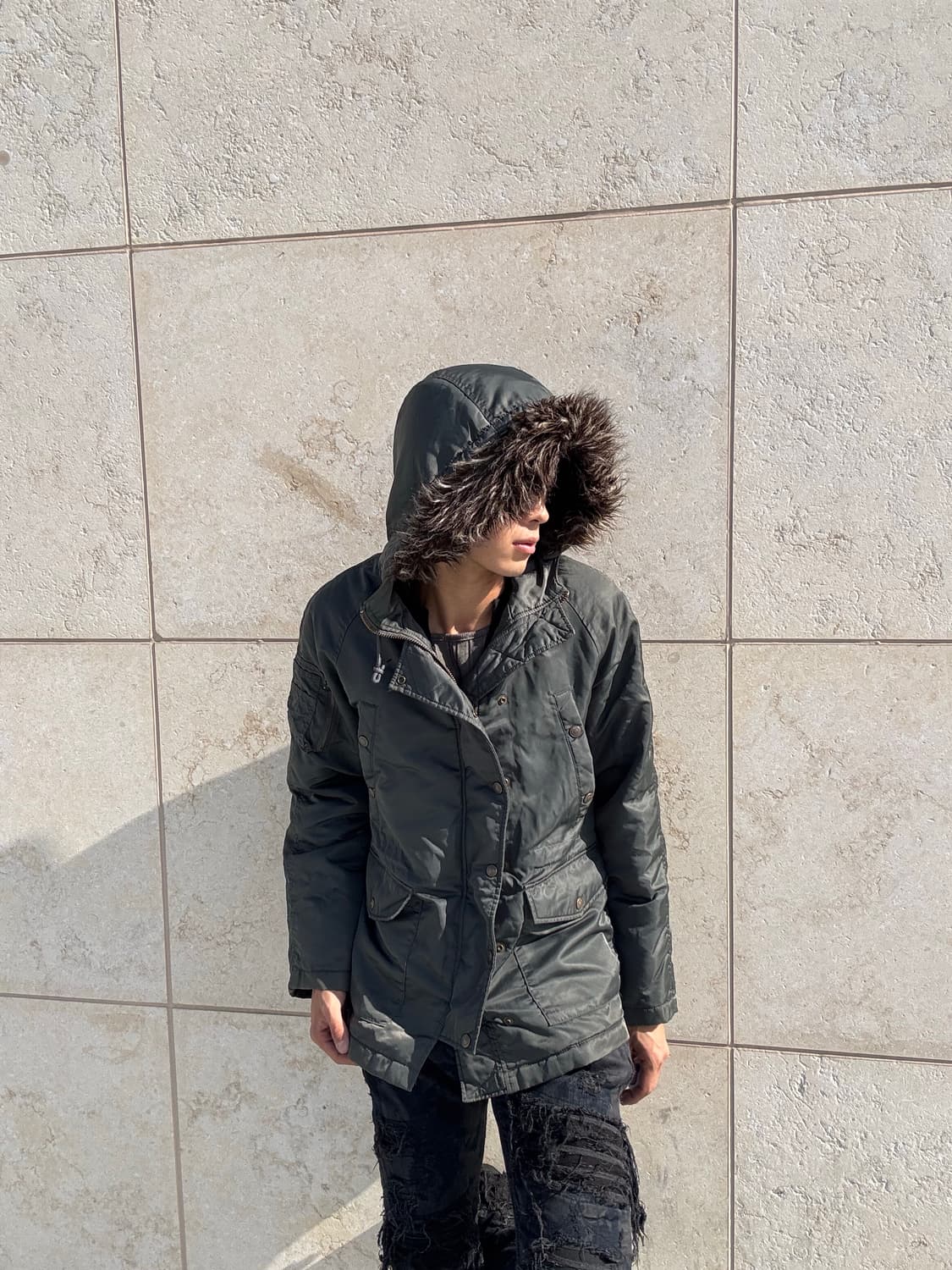 “Authentic” Y2K Moor Fur Padded Parka 상품이미지2