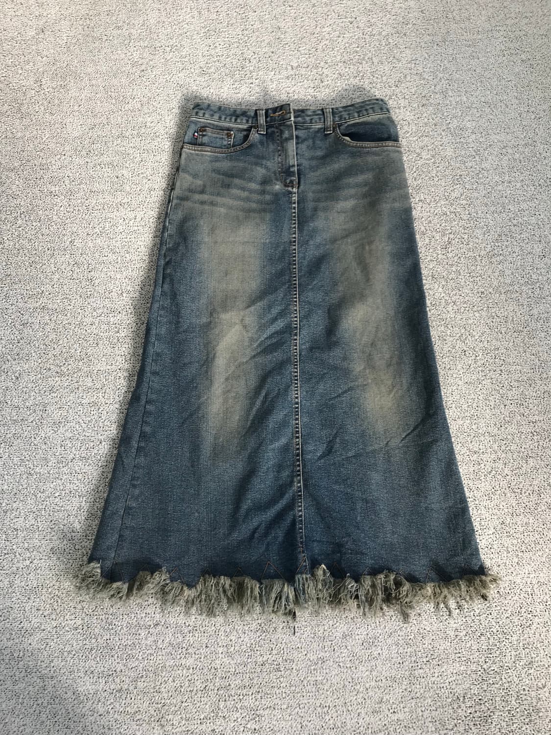 머메이드 데님 롱 스커트 상품이미지5