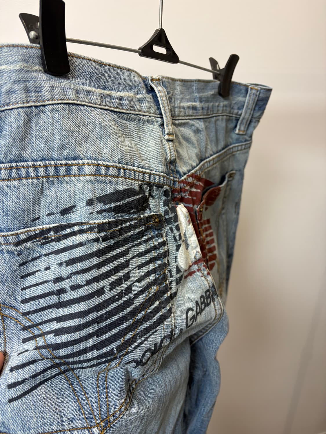 (32) 돌체앤가바나 백프린팅 포인트 데님팬츠 상품이미지4