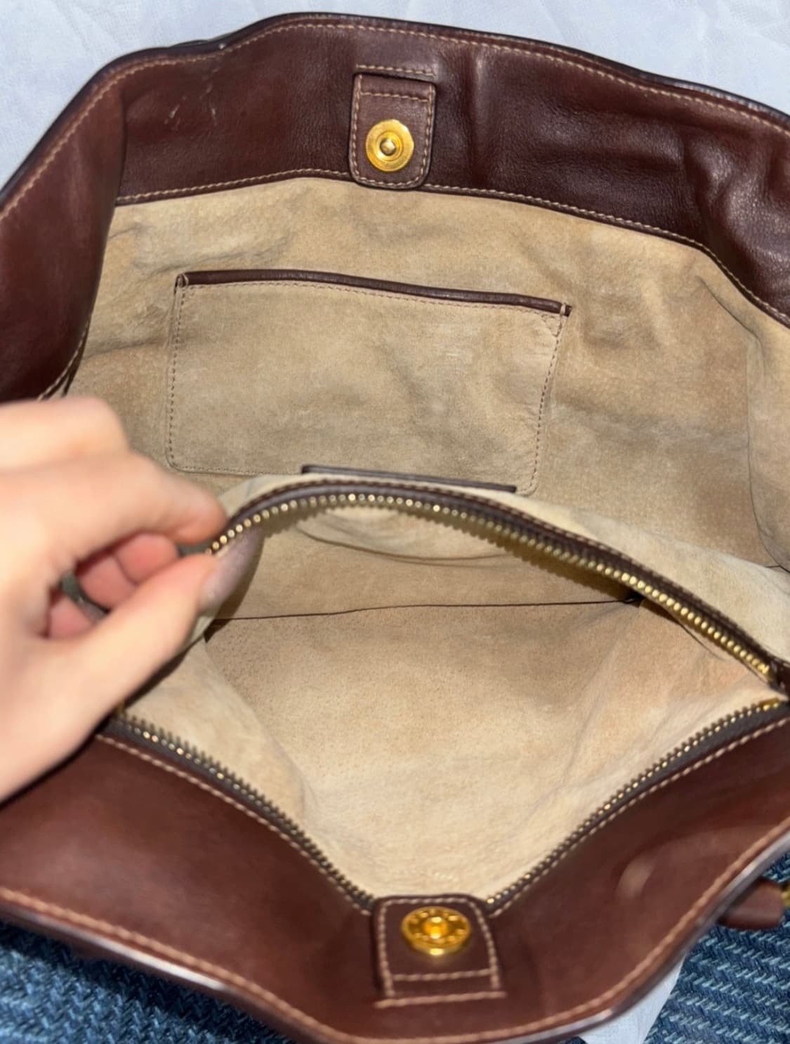 프라다 브라운 투웨이 레더백 상품이미지9