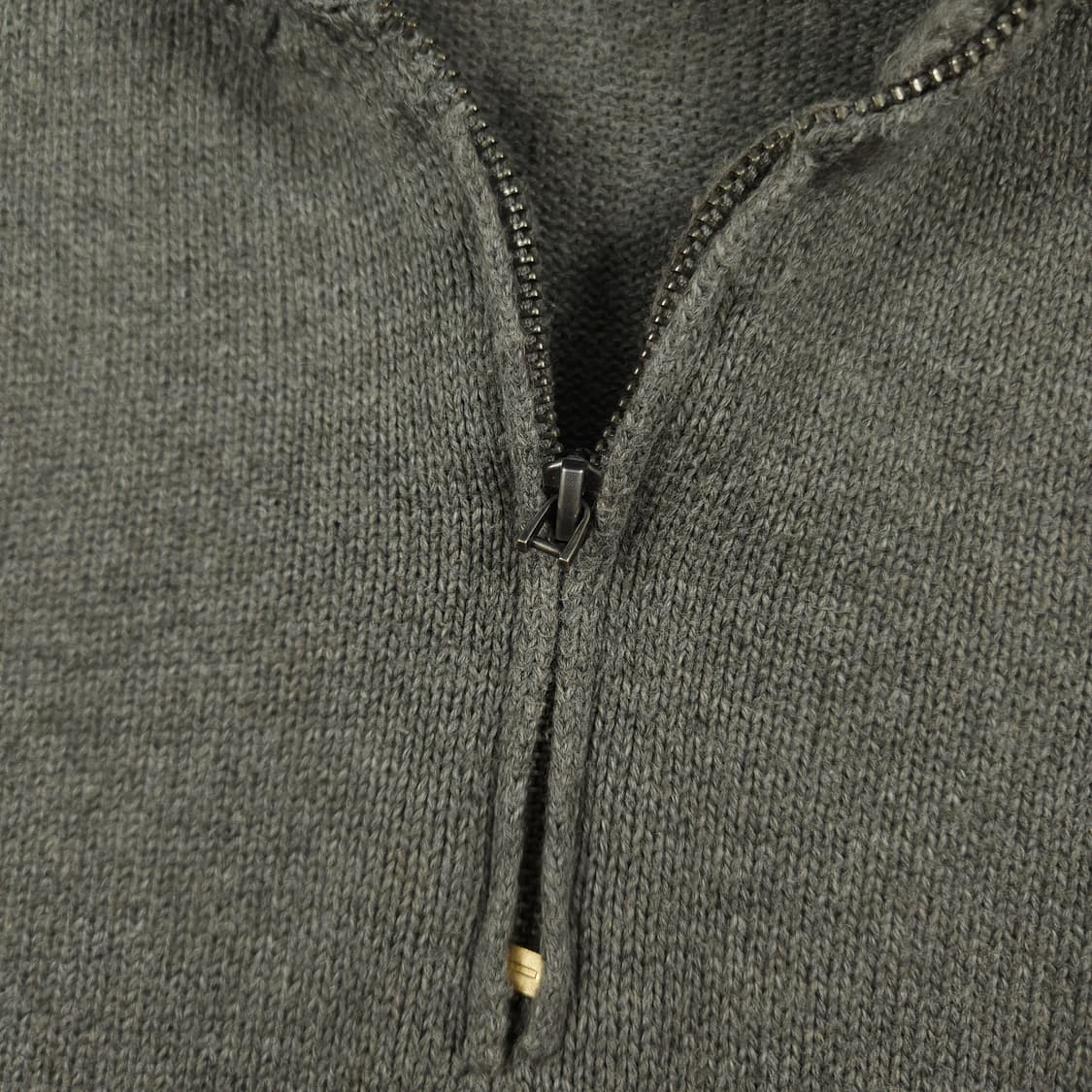 M(95)폴로 랄프로렌 코튼 반집업니트 그레이 상품이미지5