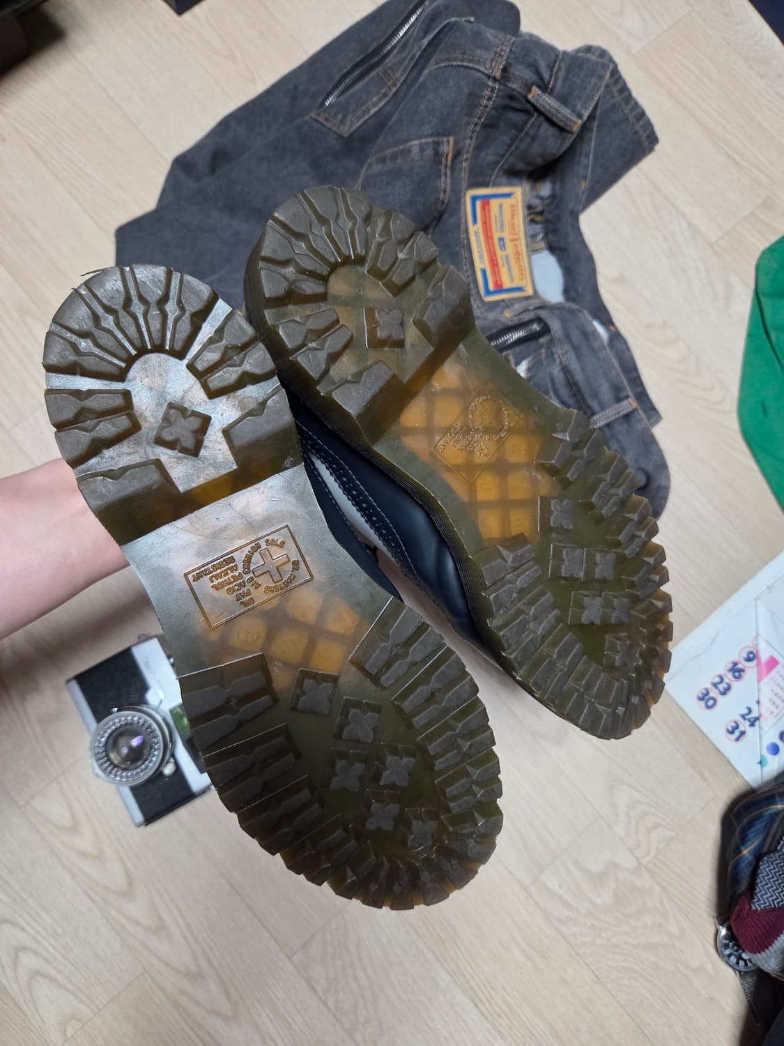 닥터마틴 윙팁 브로그 네이비 그레이 구두 더비 로퍼 상품이미지6