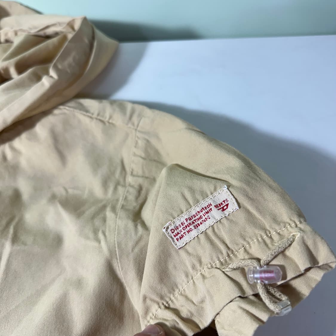 우먼M 디젤 파스텔베이지 써머코튼 A라인 후디 코튼 롱원피스 상품이미지8