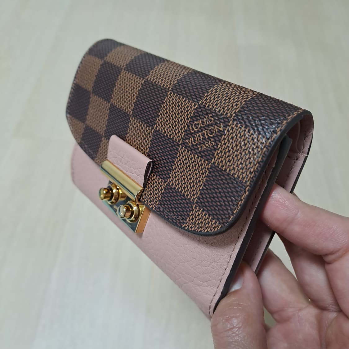 [100%/정품] 루이비통 다미에 에벤 핑크 반지갑, 루이비통지갑 상품이미지2