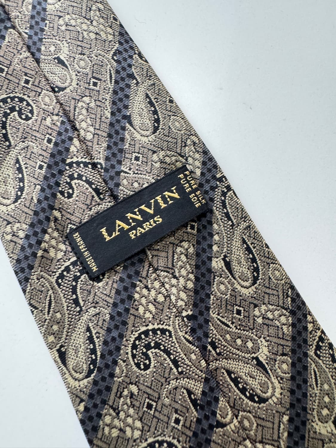 랑방(LANVIN) 프랑스 실크 페이즐리 넥타이 8.6cm 상품이미지7
