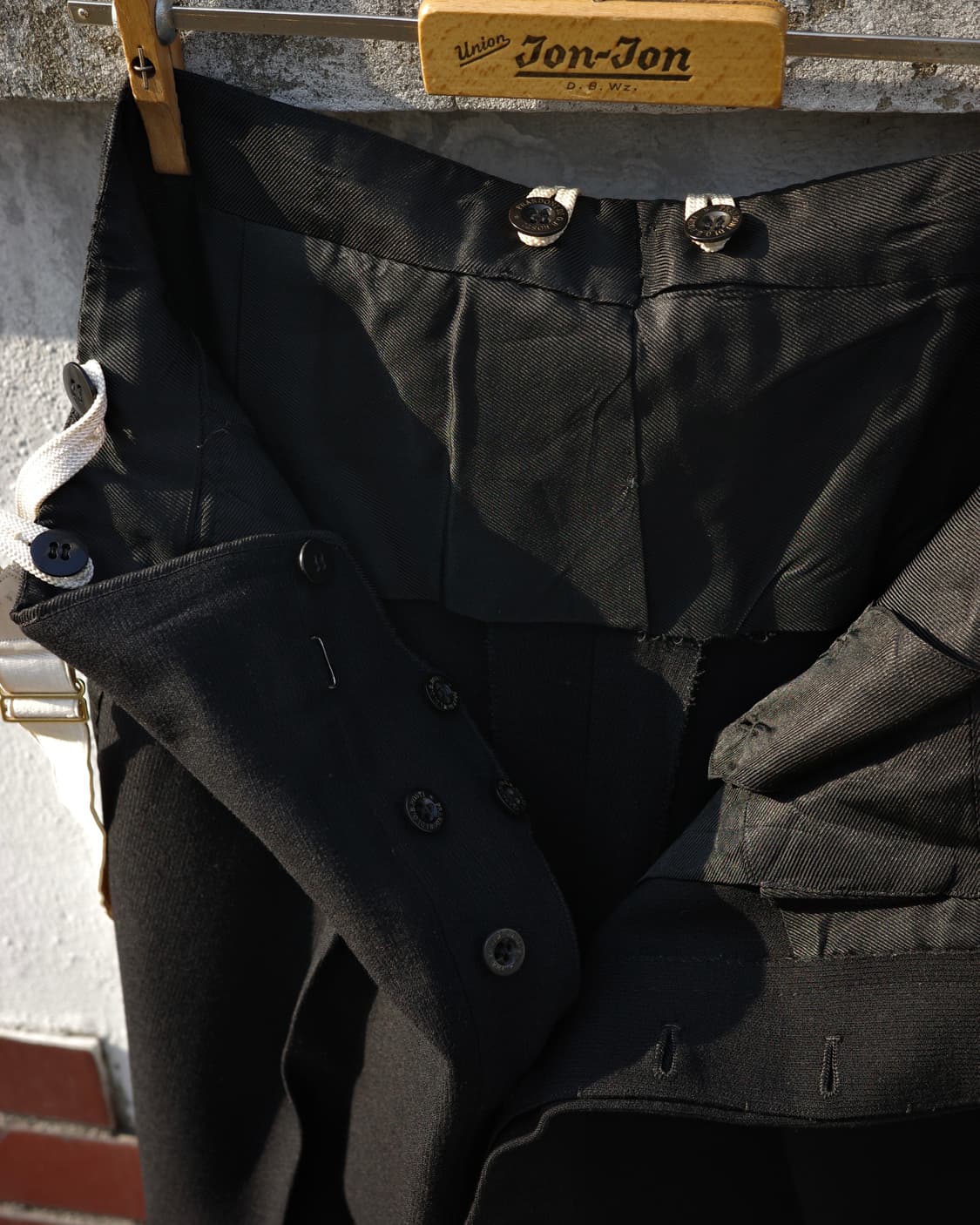 70s 빈티지 사이드 라인 턱시도 울 슬랙스 상품이미지4