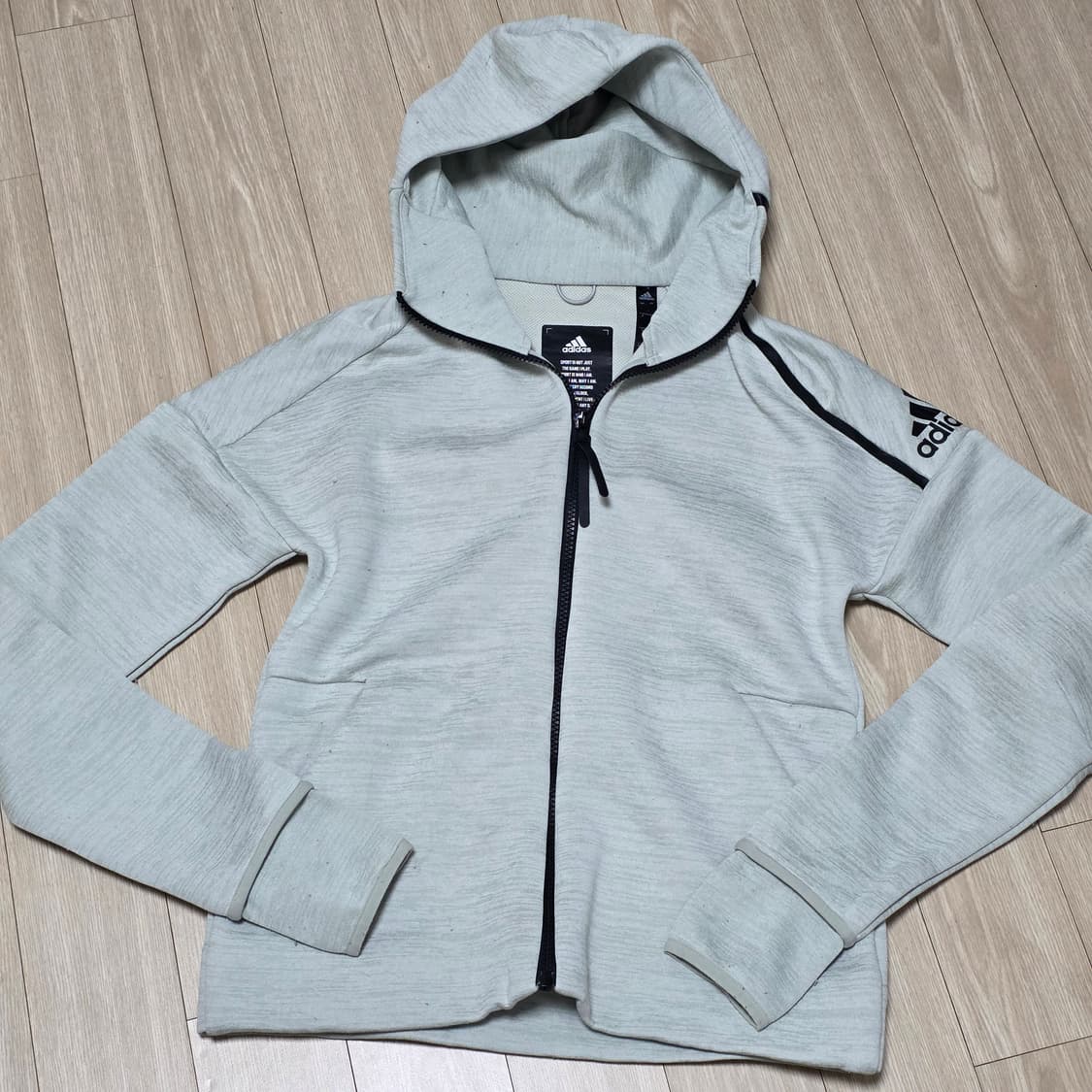 아디다스)일본판 빈티지 ZNE 그레이 트레이닝 후드집업 상품이미지2